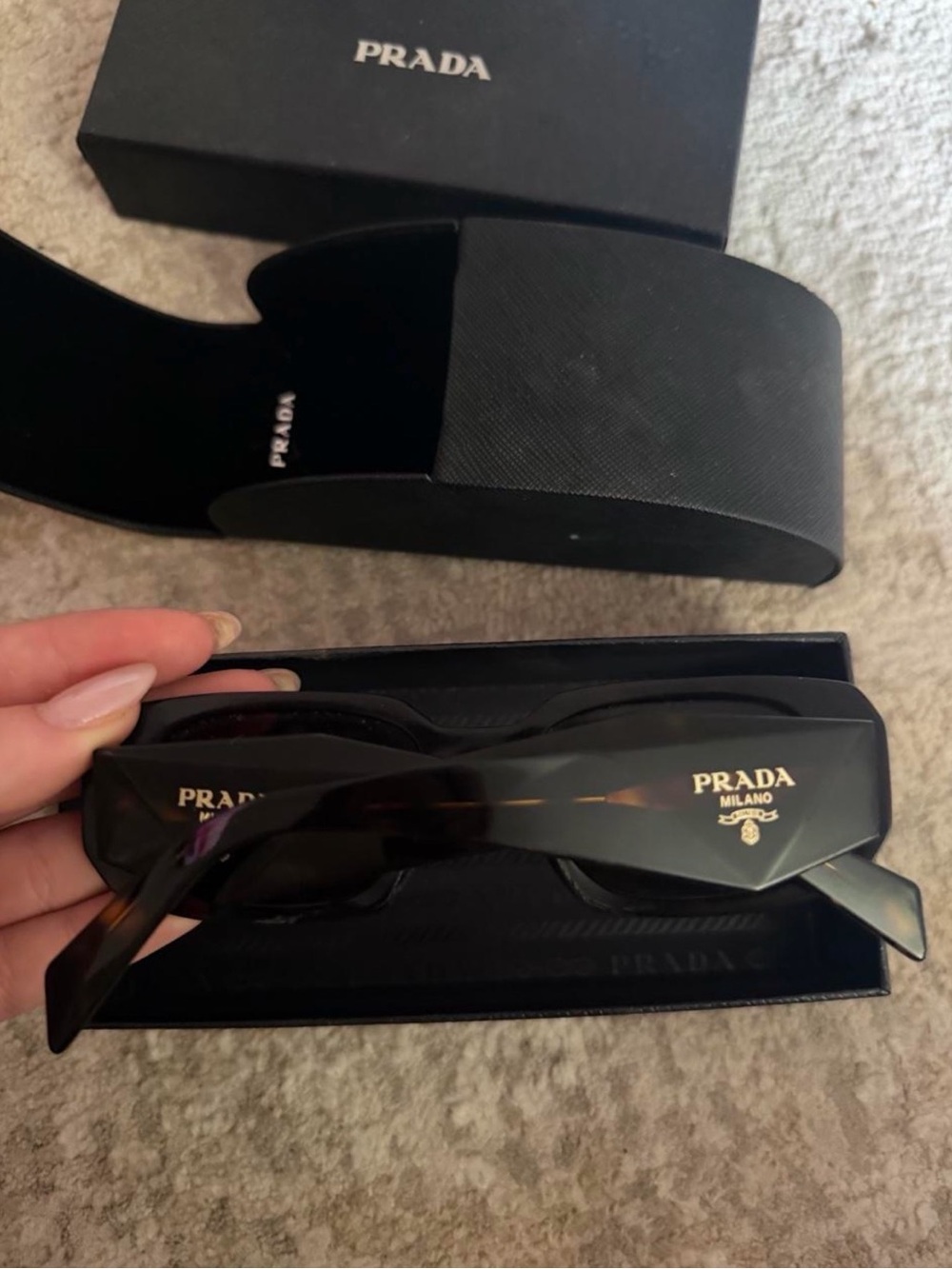 Authentic Prada Rectangular Sunglasses - Picture 2 of 5
